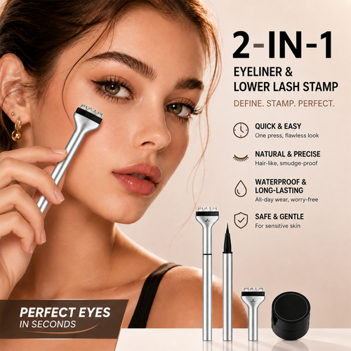🔥Buy 1 Get 1 Free🔥2-in-1 Eyeliner & Lower Eyelash Stamp Set-Navalonixcosh®