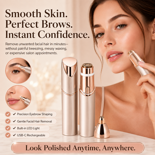 ✨ 2-in-1 Facial & Eyebrow Trimmer | Gentle, Precise & Rechargeable – Navalonixcosh®