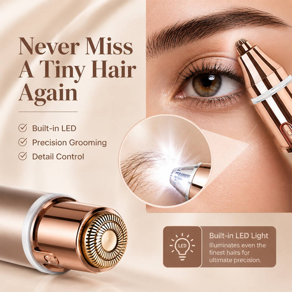 ✨ 2-in-1 Facial & Eyebrow Trimmer | Gentle, Precise & Rechargeable – Navalonixcosh®
