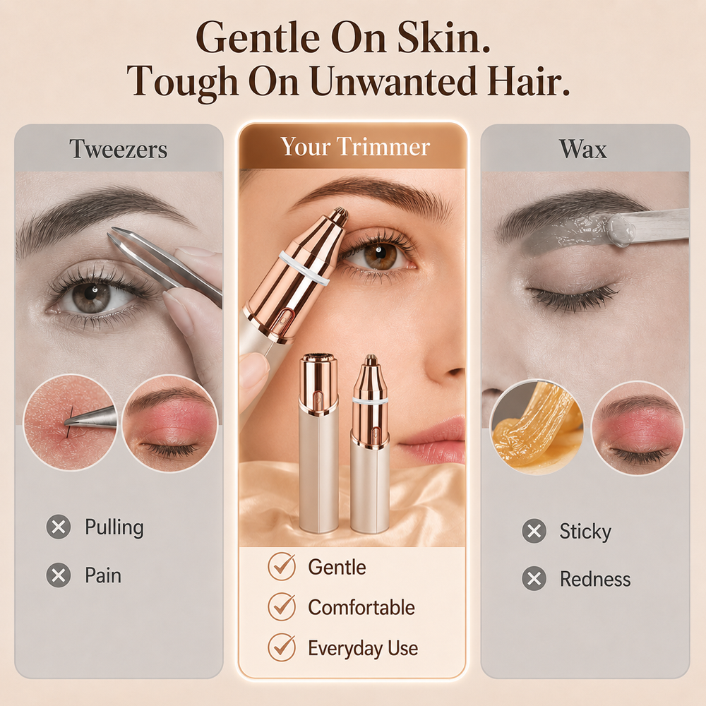 ✨ 2-in-1 Facial & Eyebrow Trimmer | Gentle, Precise & Rechargeable – Navalonixcosh®