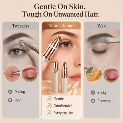 ✨ 2-in-1 Facial & Eyebrow Trimmer | Gentle, Precise & Rechargeable – Navalonixcosh®