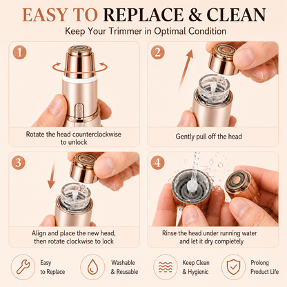 ✨ 2-in-1 Facial & Eyebrow Trimmer | Gentle, Precise & Rechargeable – Navalonixcosh®