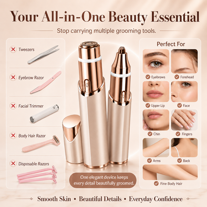 ✨ 2-in-1 Facial & Eyebrow Trimmer | Gentle, Precise & Rechargeable – Navalonixcosh®