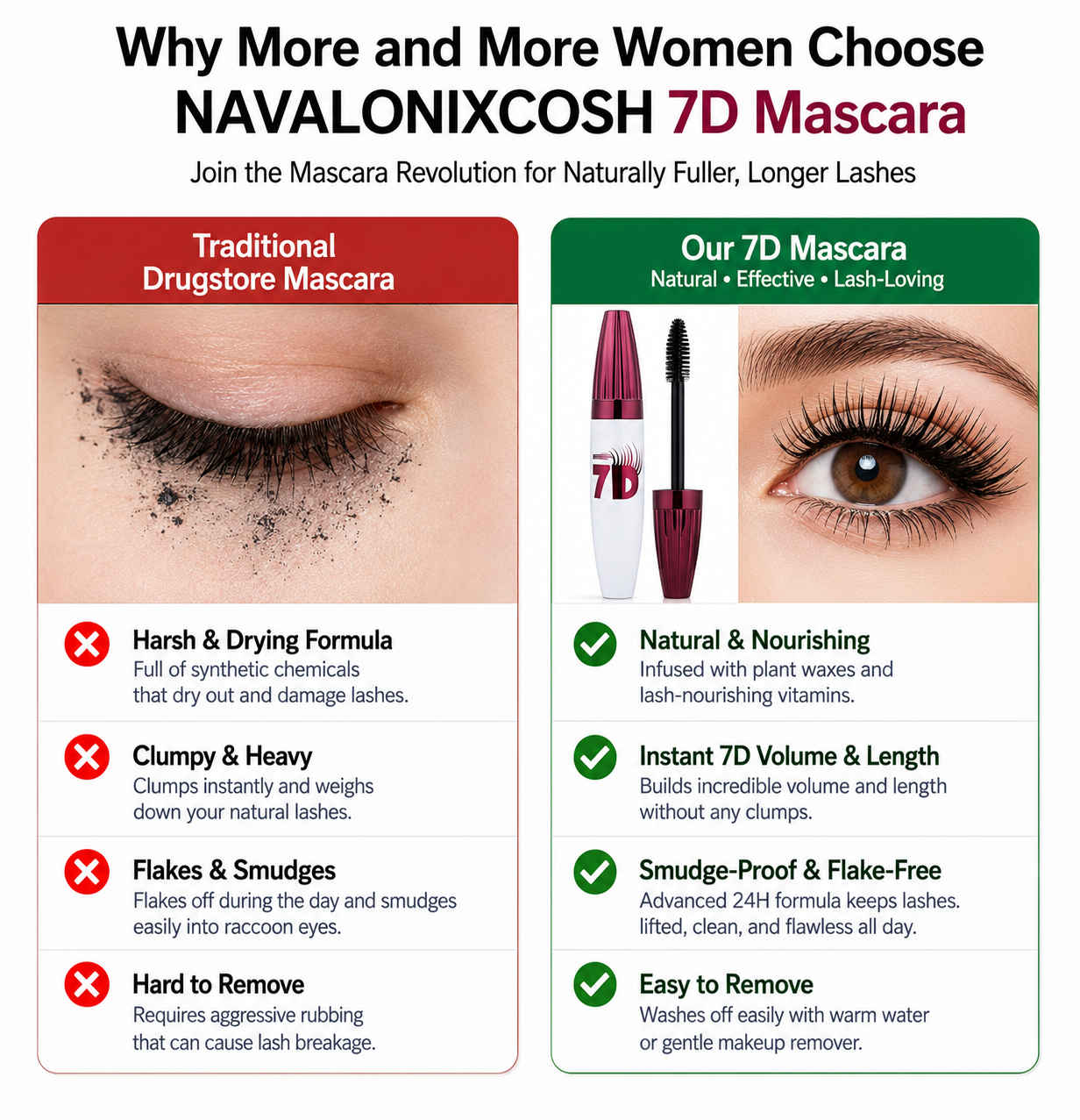 ⏰✨Smudge-Proof Curling & Lengthening Mascara-Navalonixcosh®